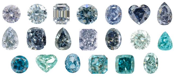 Diamanti fancy blu